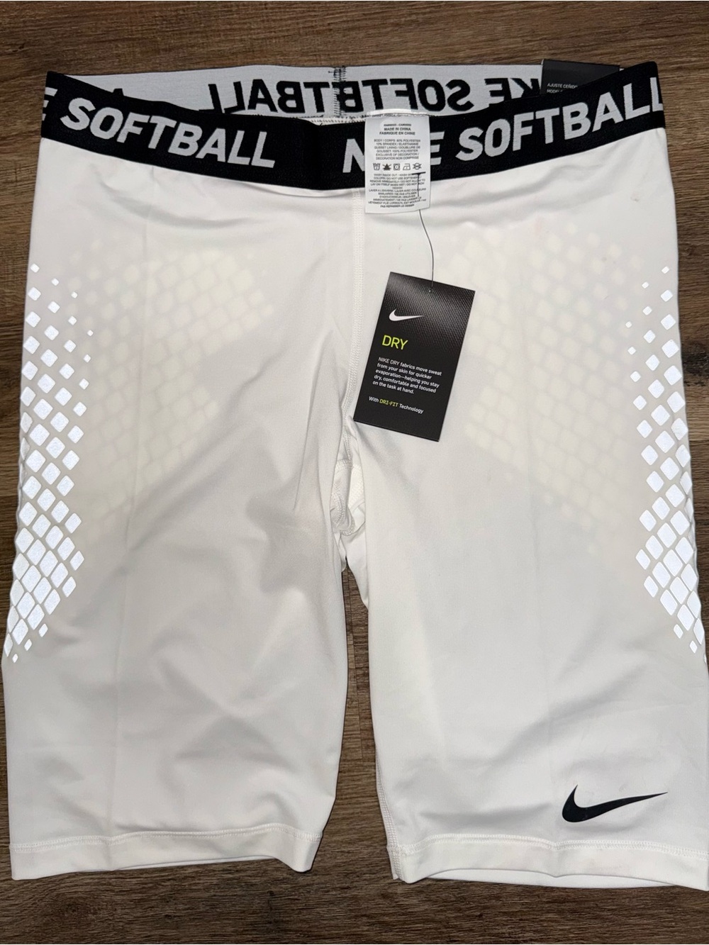 NWT NIKE WOMENS White Dri-FIT Softball Slider Shirts. Size XL.